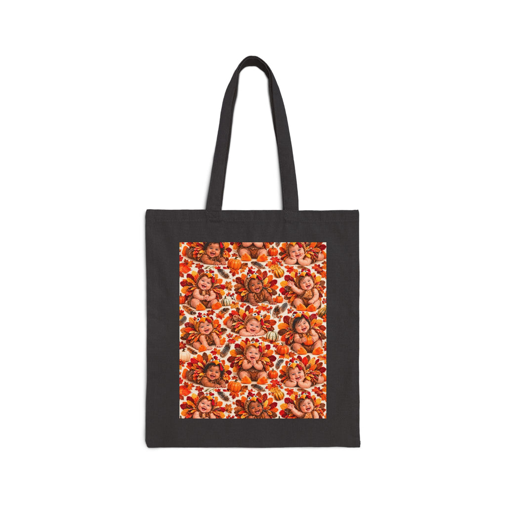 Thanksgiving Turkey Baby Pattern Canvas Tote Bag