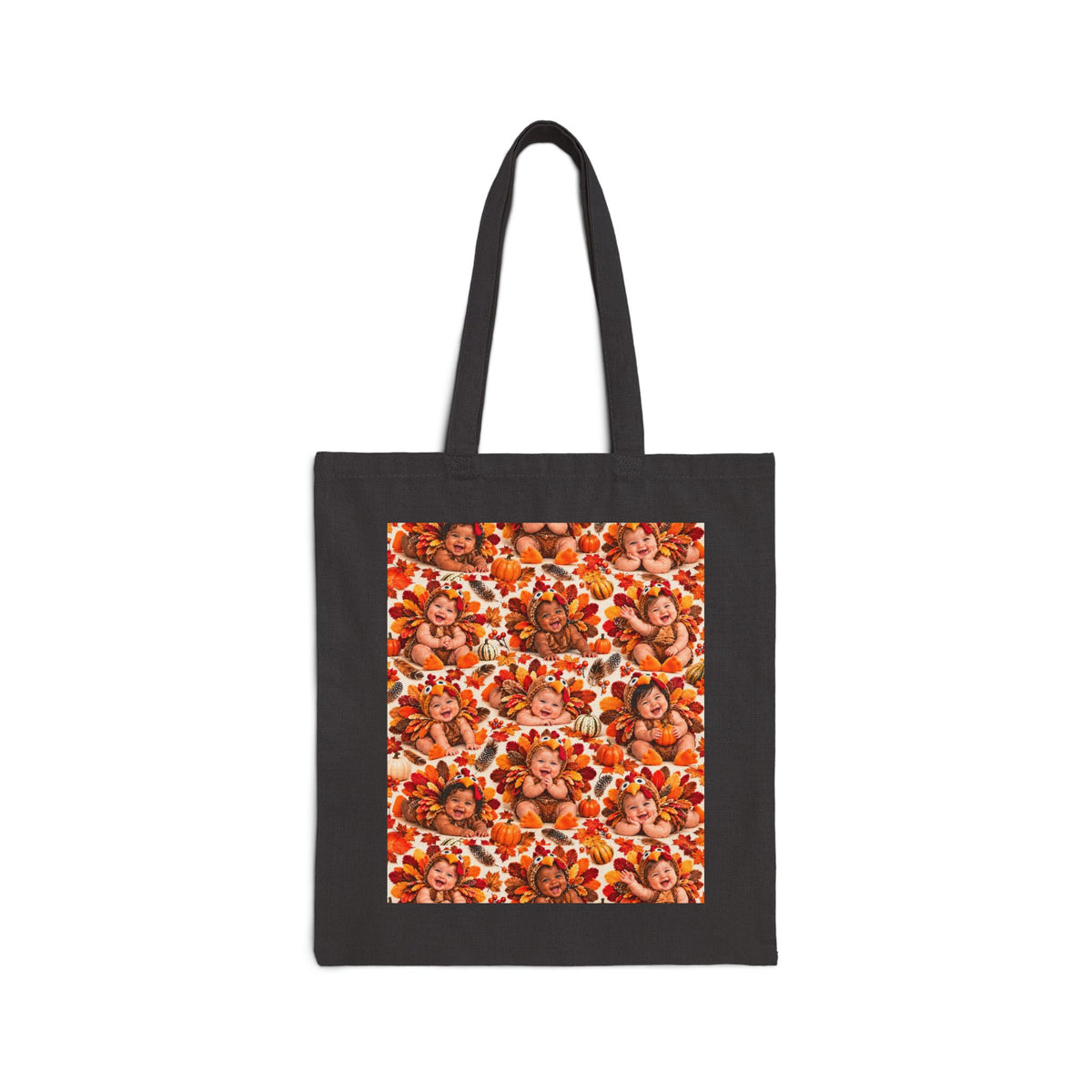 Thanksgiving Turkey Baby Pattern Canvas Tote Bag