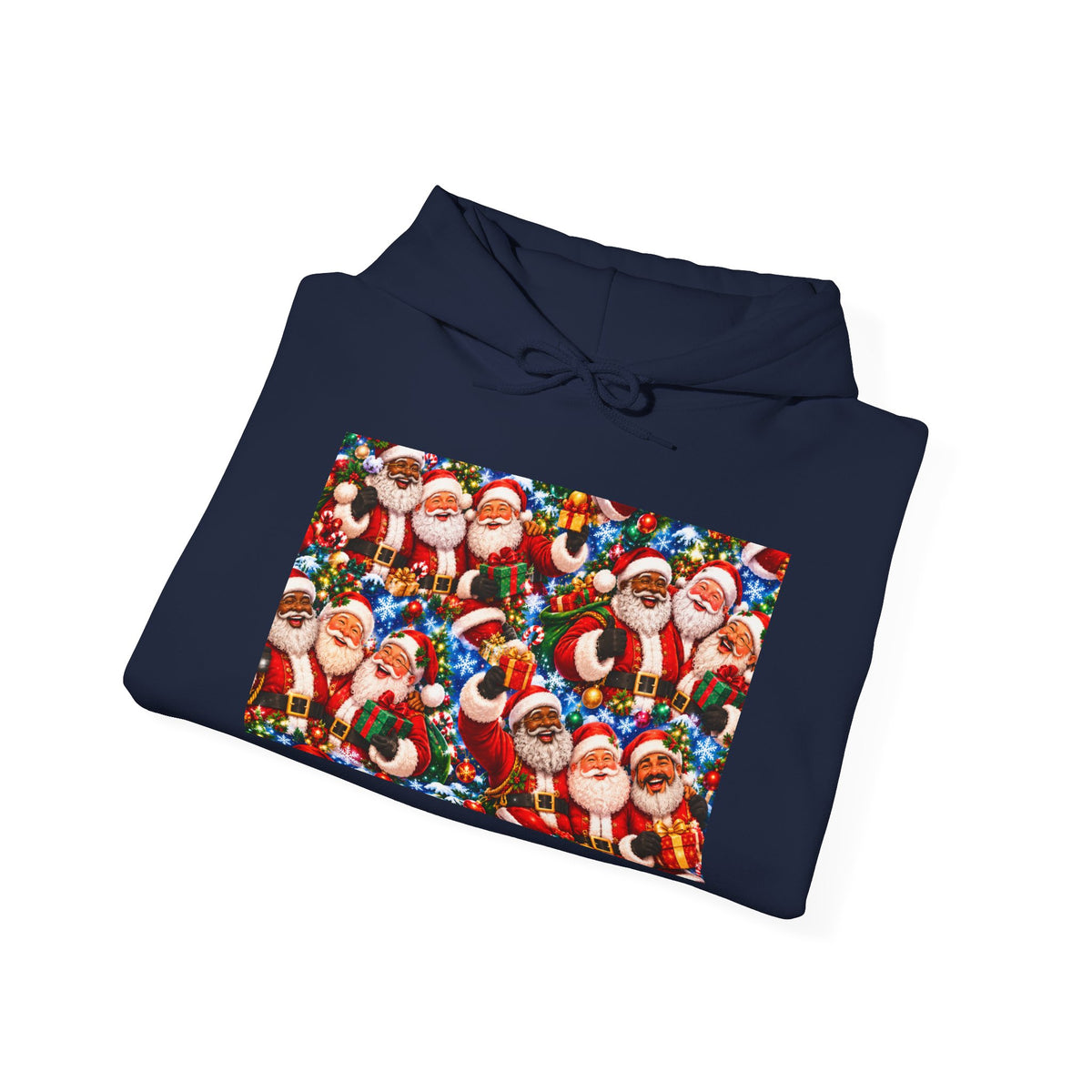 Festive Santa Collage Christmas Hoodie