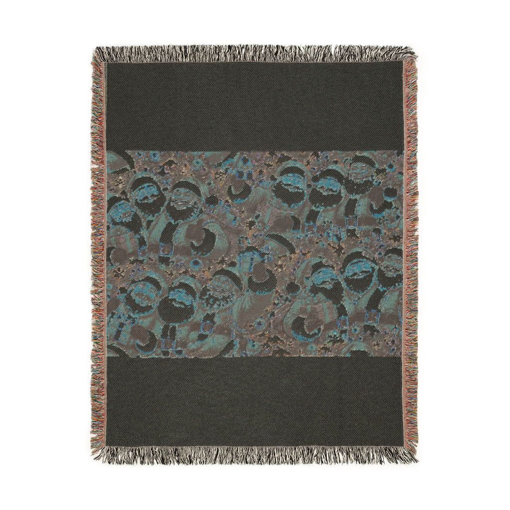 Festive Santa Claus Woven Blanket