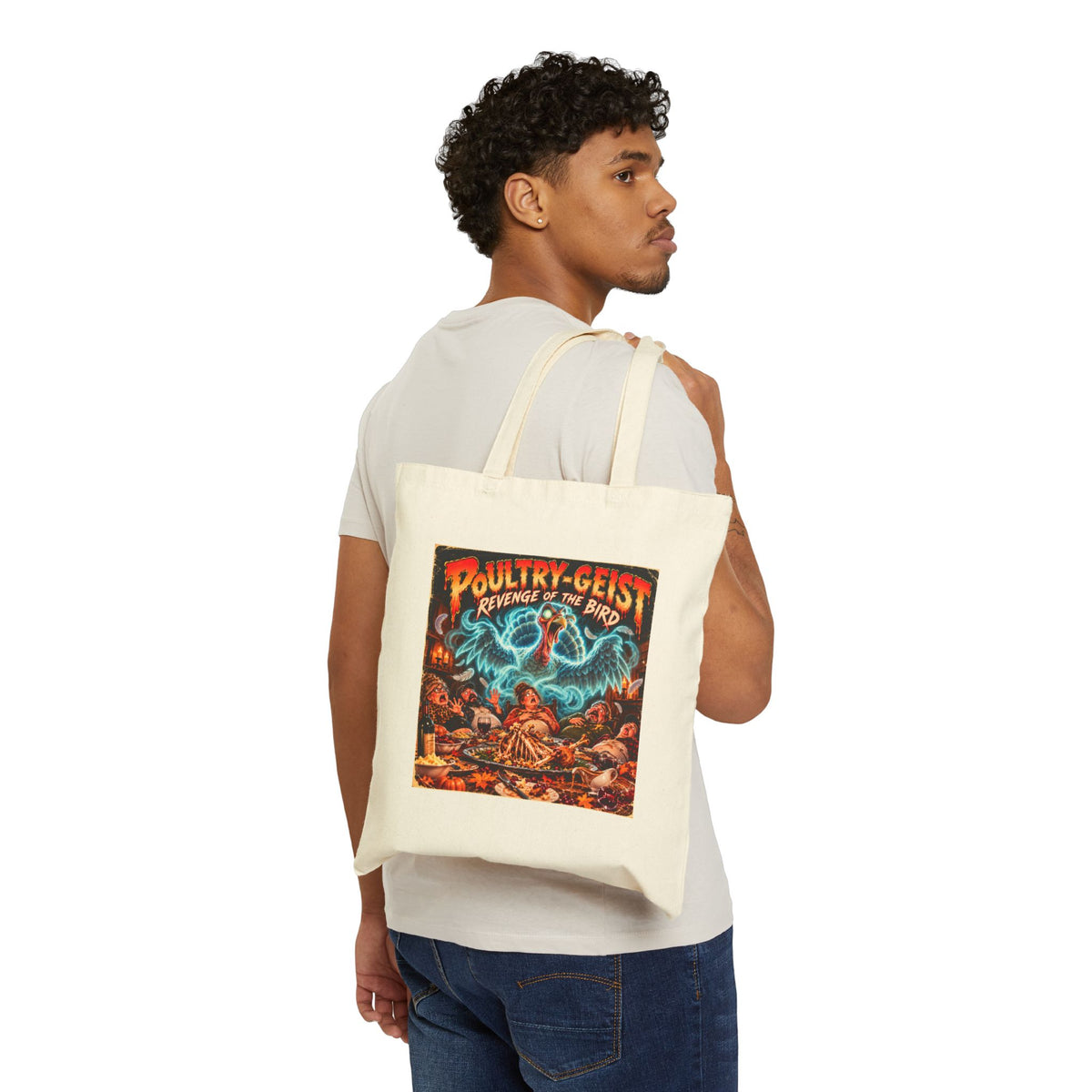 Poultry-Geist: Revenge of the Bird Thanksgiving Canvas Tote Bag
