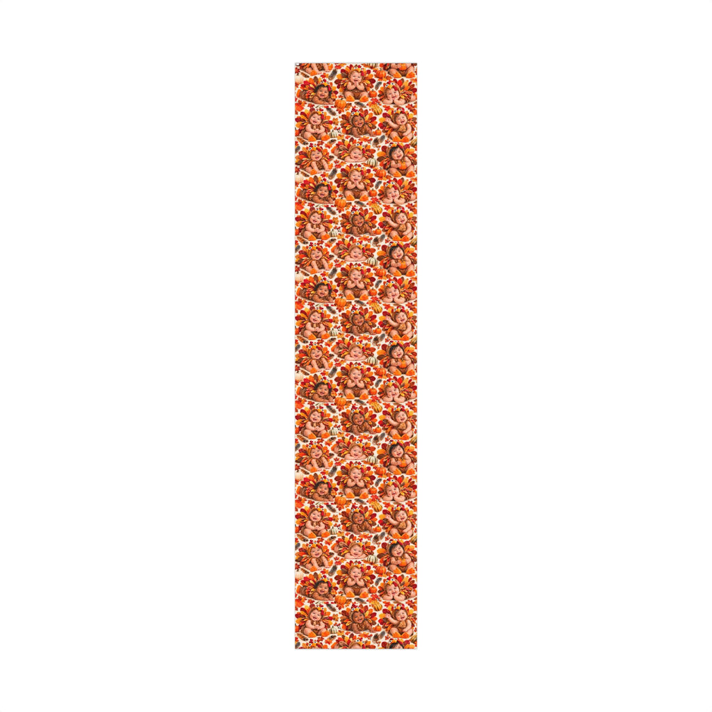 Gift Wrap Paper – Adorable Thanksgiving Turkey Baby Pattern