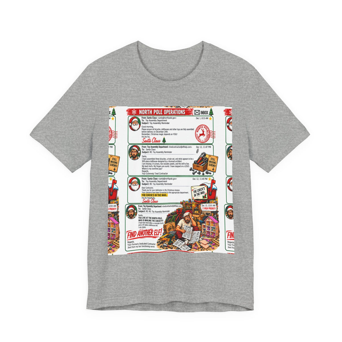 Santa’s Workshop Email Chain Graphic Tee