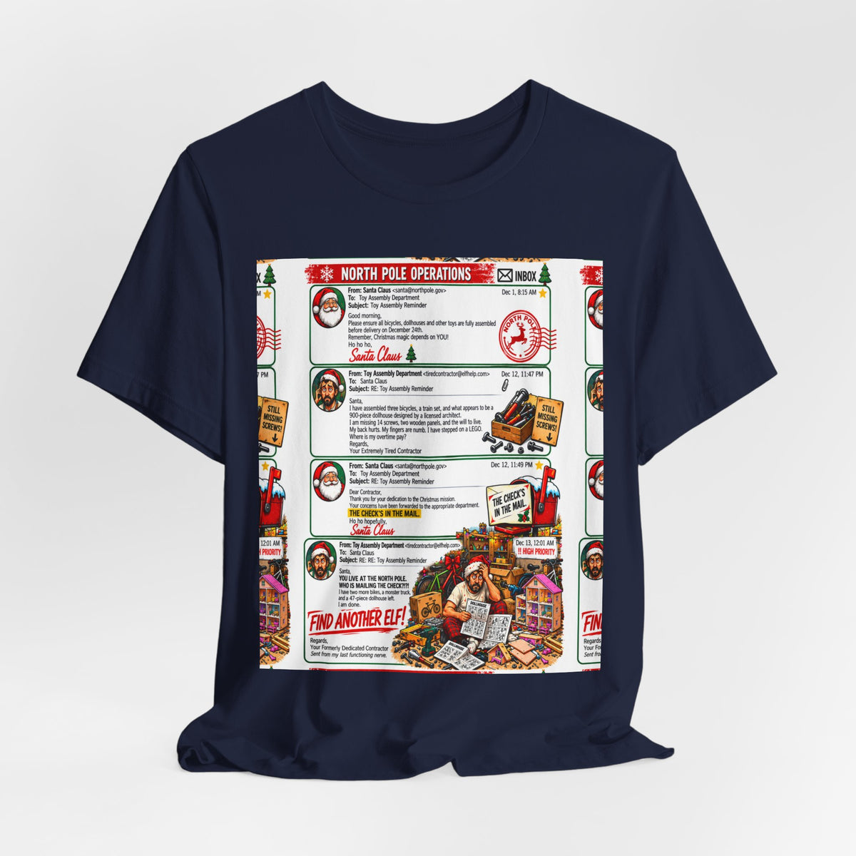 Santa’s Workshop Email Chain Graphic Tee