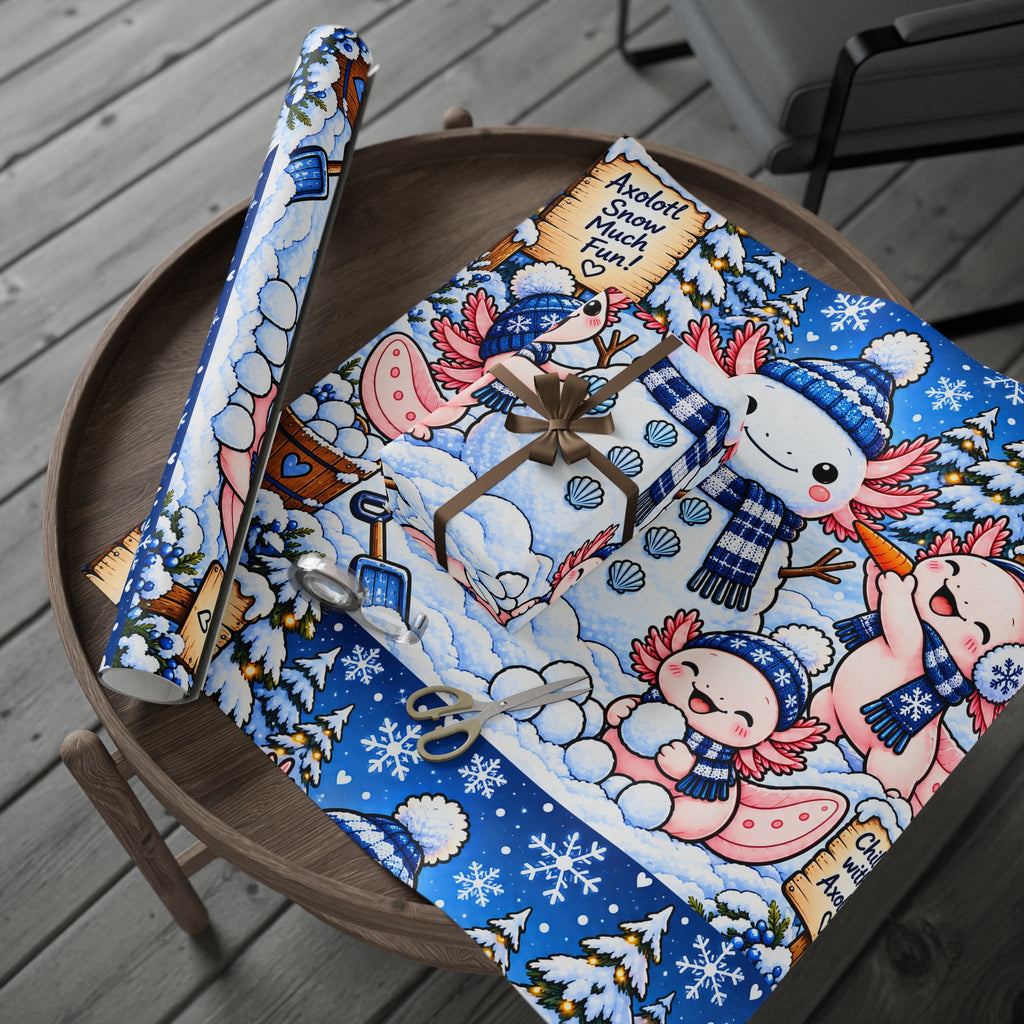 Axolotl Snow Much Fun! Winter Wrapping Paper
