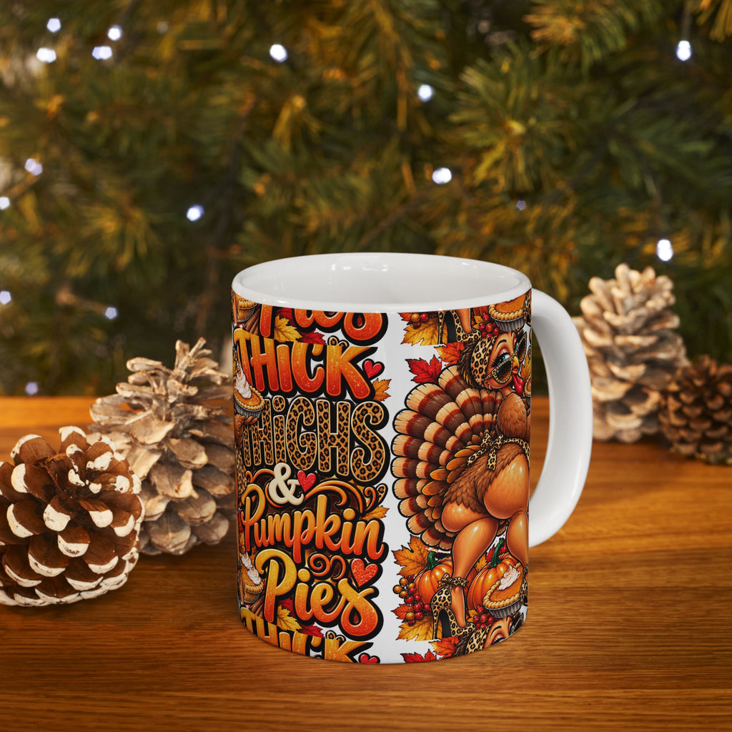 Funny Thanksgiving Turkey Pumpkin Pie Mug