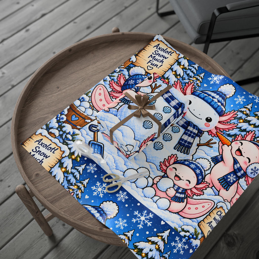 Axolotl Snow Much Fun! Winter Wrapping Paper