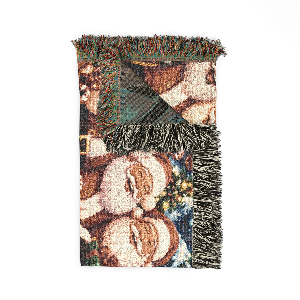Festive Santa Claus Woven Blanket