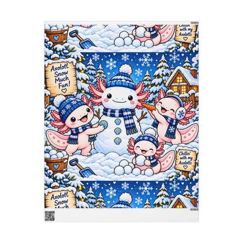 Axolotl Snow Much Fun! Winter Wrapping Paper