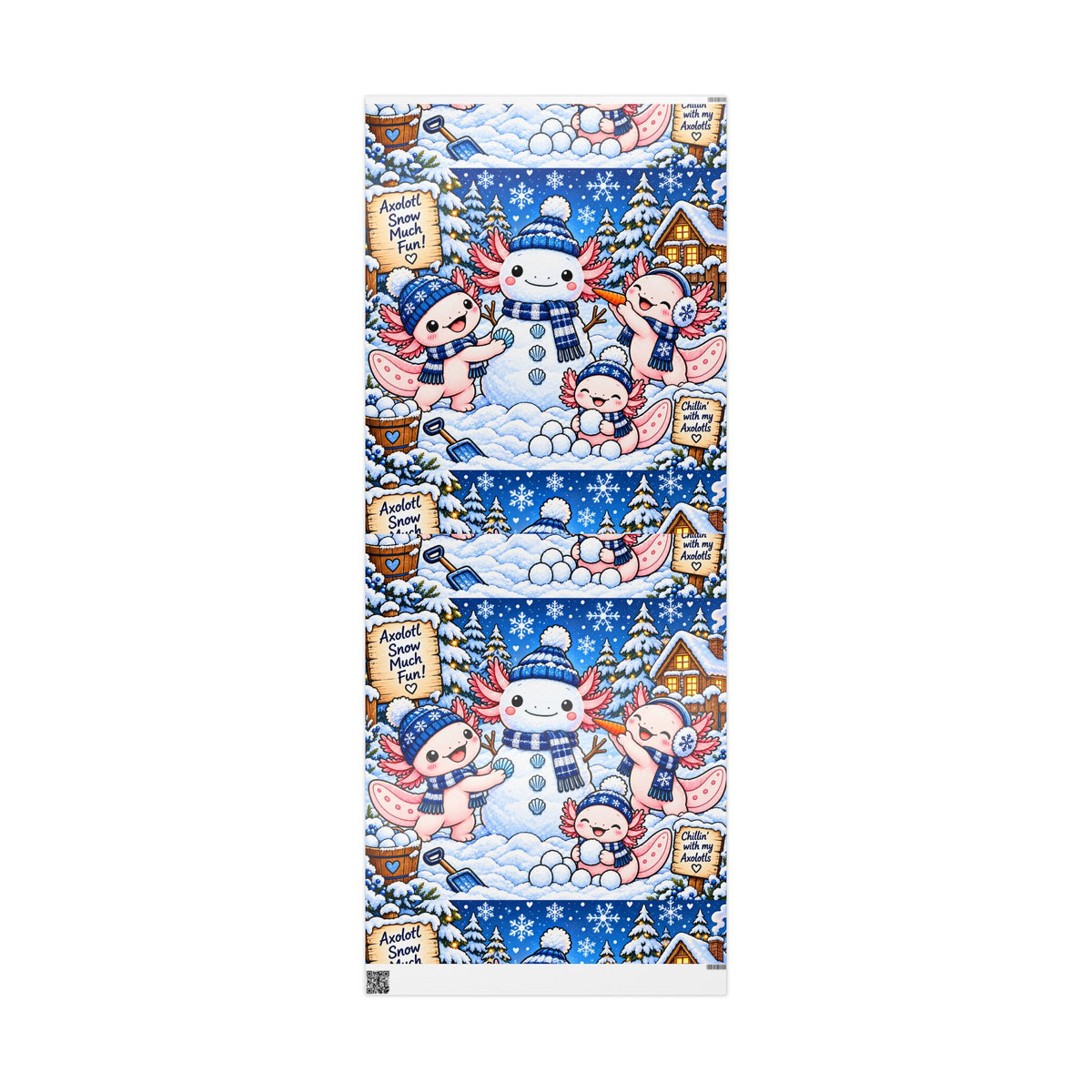 Axolotl Snow Much Fun! Winter Wrapping Paper