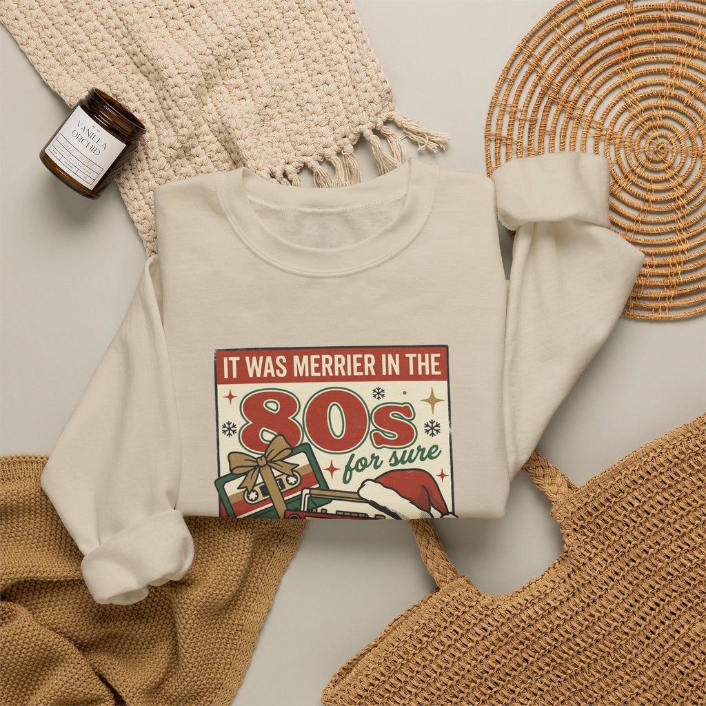 Retro Christmas 80s Boombox Sweatshirt | Vintage Holiday